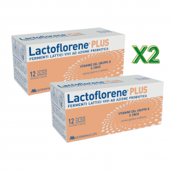 Lactoflorene Plus Fermenti Lattici con Vitamine 12 Flaconcini - 2 Confezioni